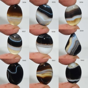 Top Quality Banded Agate Gemstone, Natural Banded Agate Cabochon, Banded Agate Jewelry, Banded Agate, Black onyx, In Low price Cabochon,