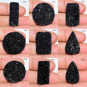 Terrific Designer Black Agate Sugar Druzy cabochon, Black agate Gemstone, Black agate jewelry, Black agate, Multi Jewelry Making Stone,