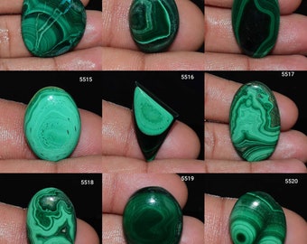 Diseñador Exclusivo 100% Natural Malachite Cabochon, Malachite Gemstone, Low Price Malachite Cabochon, Malachite, Malachite Stone Jewelry,