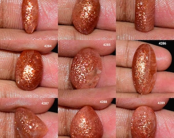 Eccellente qualità Shine Sunstone Cabochon, Natural Sunstone Gemstone, Sunstone Use Jewelry, Sunstone, Multi Jewelry Making Cabochon,