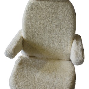 Pair of MOTORHOME Faux Fur Furry Seat Covers with Matching ARMREST COVERS (Choice of 8 Fabric Patterns)
