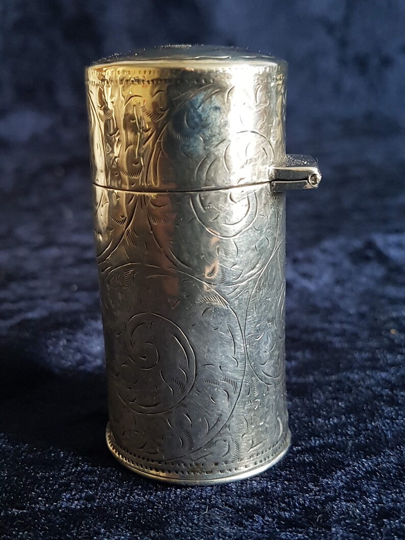 Antique Silver Scent Smelling Salts Bottle Etsy