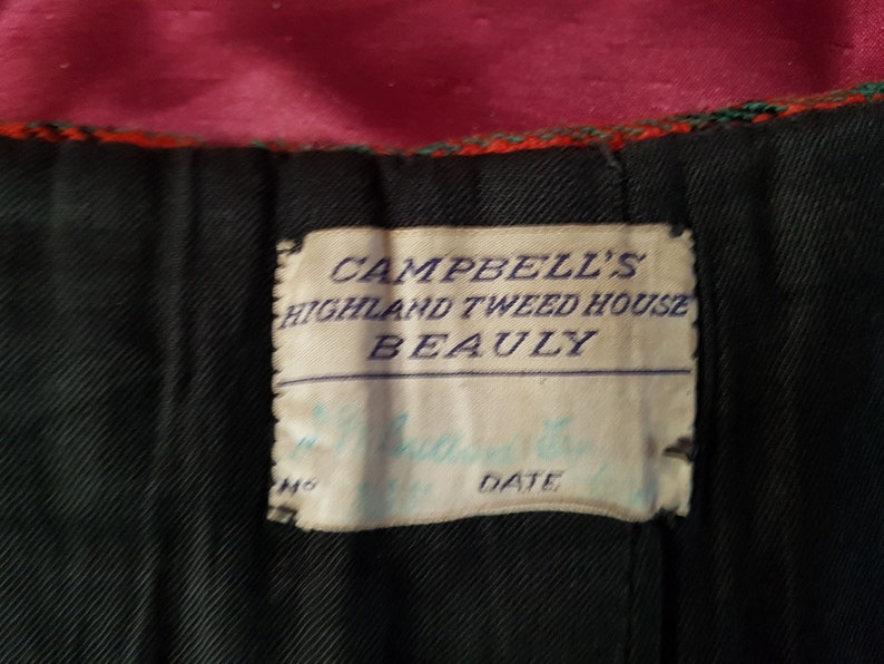 Vintage Woollen Tartan Kilt Maxwell