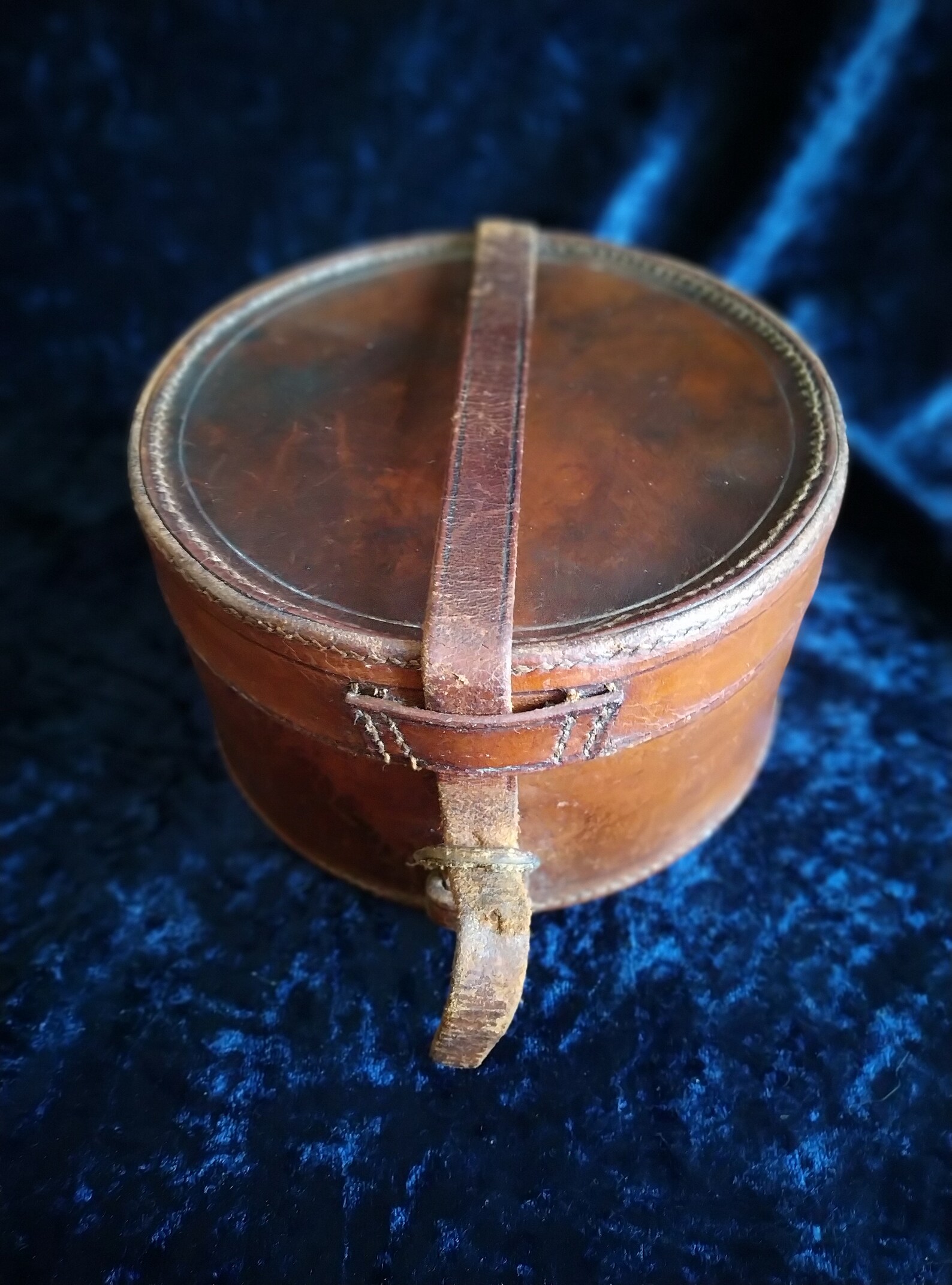 Antique Victorian Leather Collar Box and Two Collars Etsy