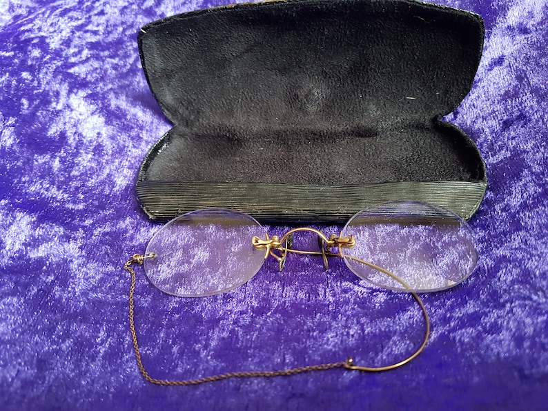 Antique Vintage Rolled Gold Frameless Pince Nez