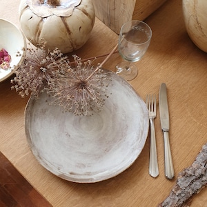 Dinner plate, tableware, handmade, stoneware, unique, plate, diameter approx. 25 cm