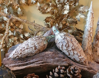 Autumn, ceramic, cones, large pine cones, handmade, unique, frost-proof, gift, summer autumn, at least 17 - 20 cm x 6 cm (L x W)