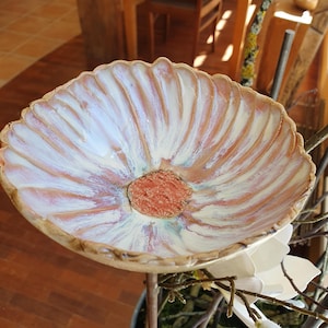 Flower No. 499, bird/insect bath, decoration, unique, handmade, 13 cm x 7 cm (D x H)