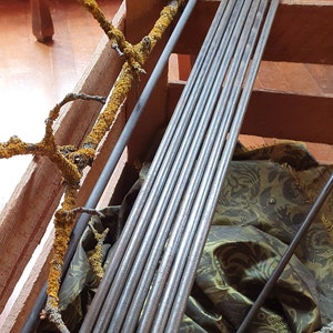 Steel rod for ceramic flowers or steles, round steel, diameter 8 mm, 55-115 cm long