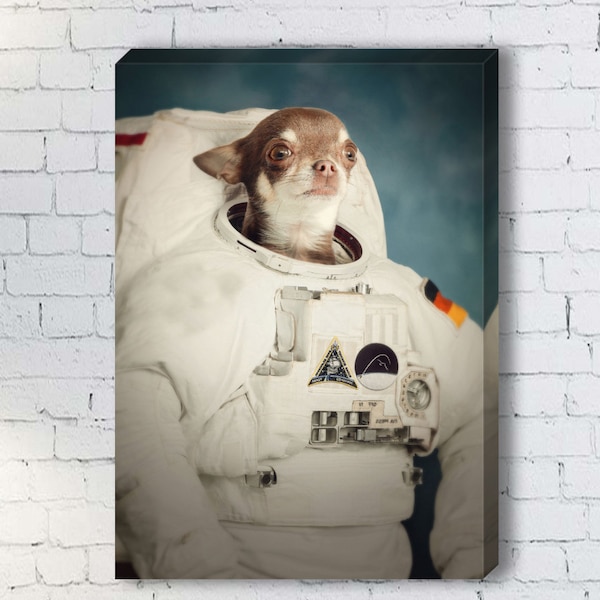 The Astronaut - Custom Pet Portrait | Personalised Renaissance Animal Digital Painting | Pet Lover Unique Gift | Canvas, Print, Digital