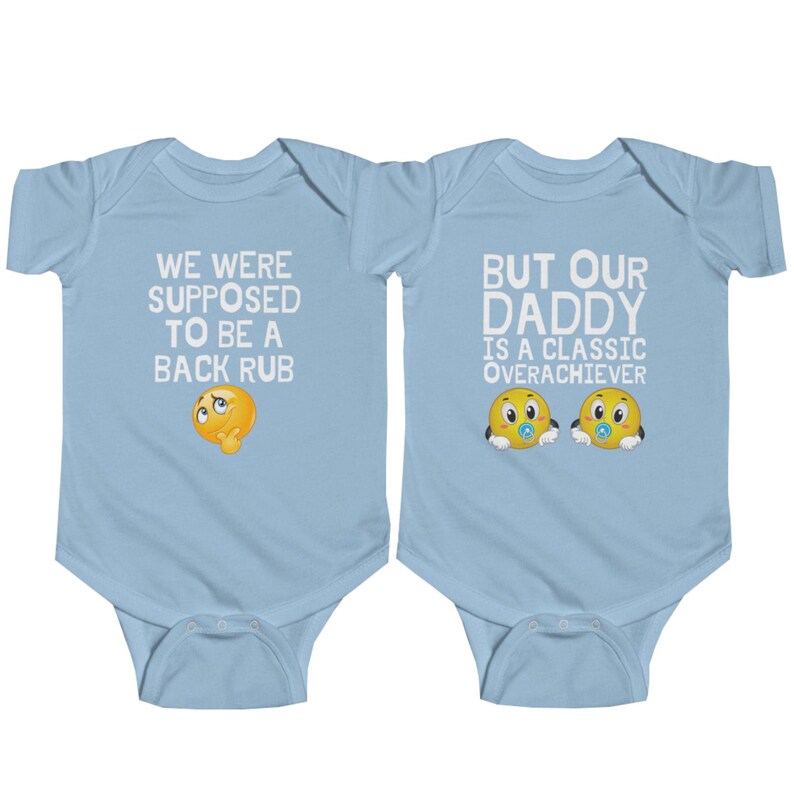 Funny Twins Outfit / Bodysuit Set for Twin Babies / Gift for Etsy