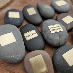 Wishing Stone. Make A Wish. Engraved River Rock Word Stones - Sold Individually. Worry Stone Fidget