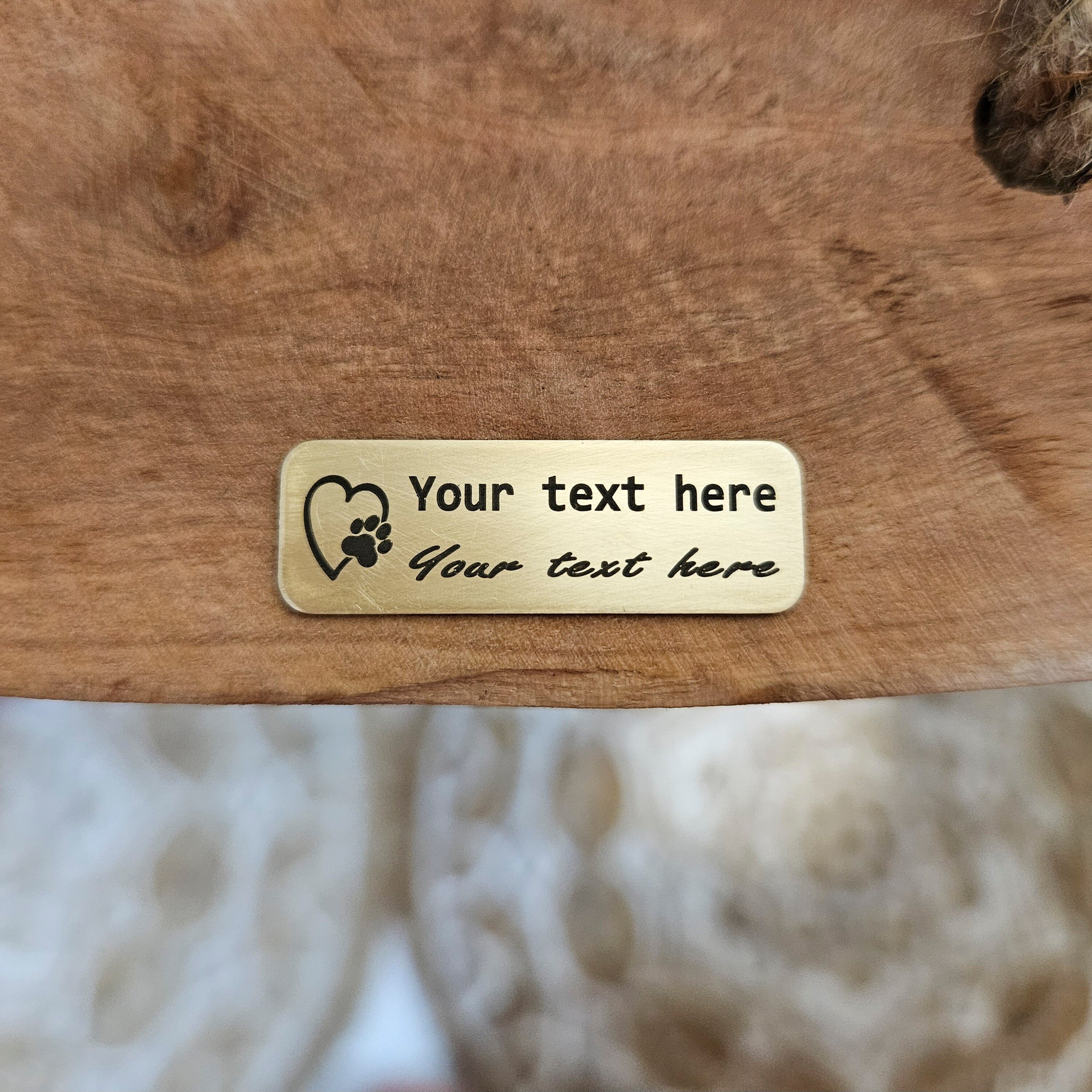 Brass Name Plate Engraved, Pet Memorial Name Plate, Trophy Award Name