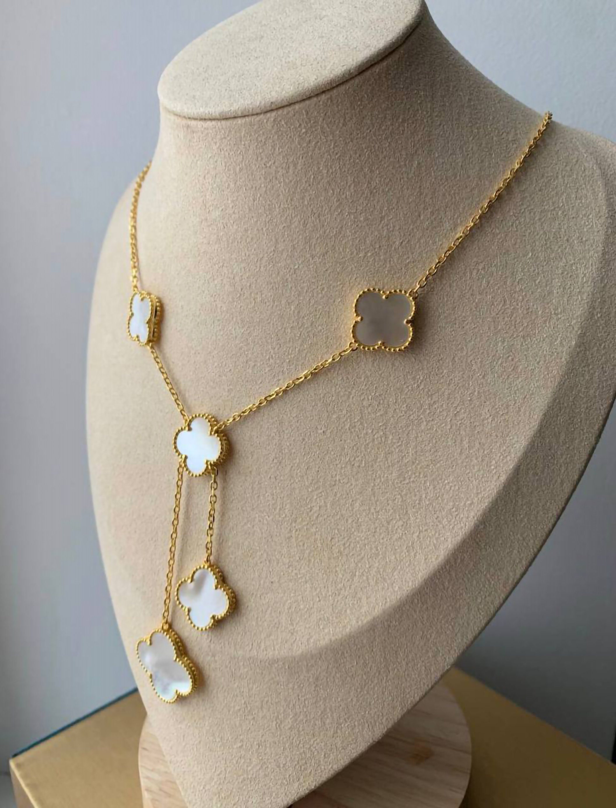 6 Motifs Clover Necklace Mother of Pearl Necklace 18k Gold - Etsy