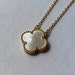mother of pearl clover necklace
