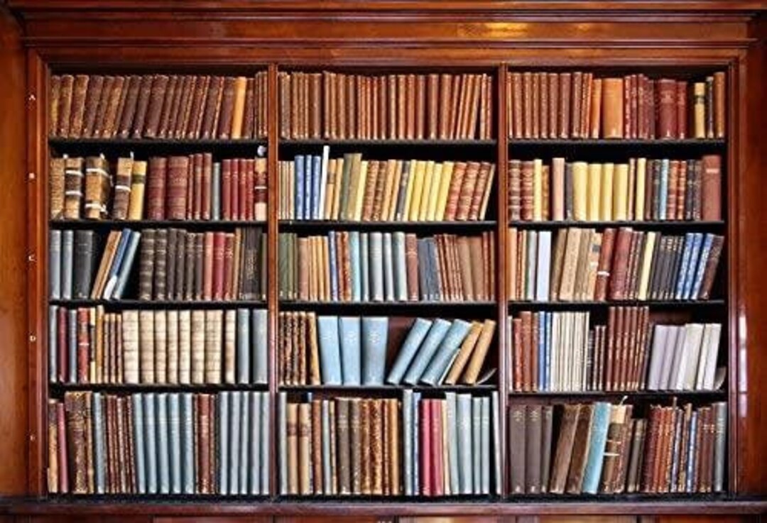 Vintage Library old Books on Shelves Backdrop 7x5ft Vinyl Photo Background
