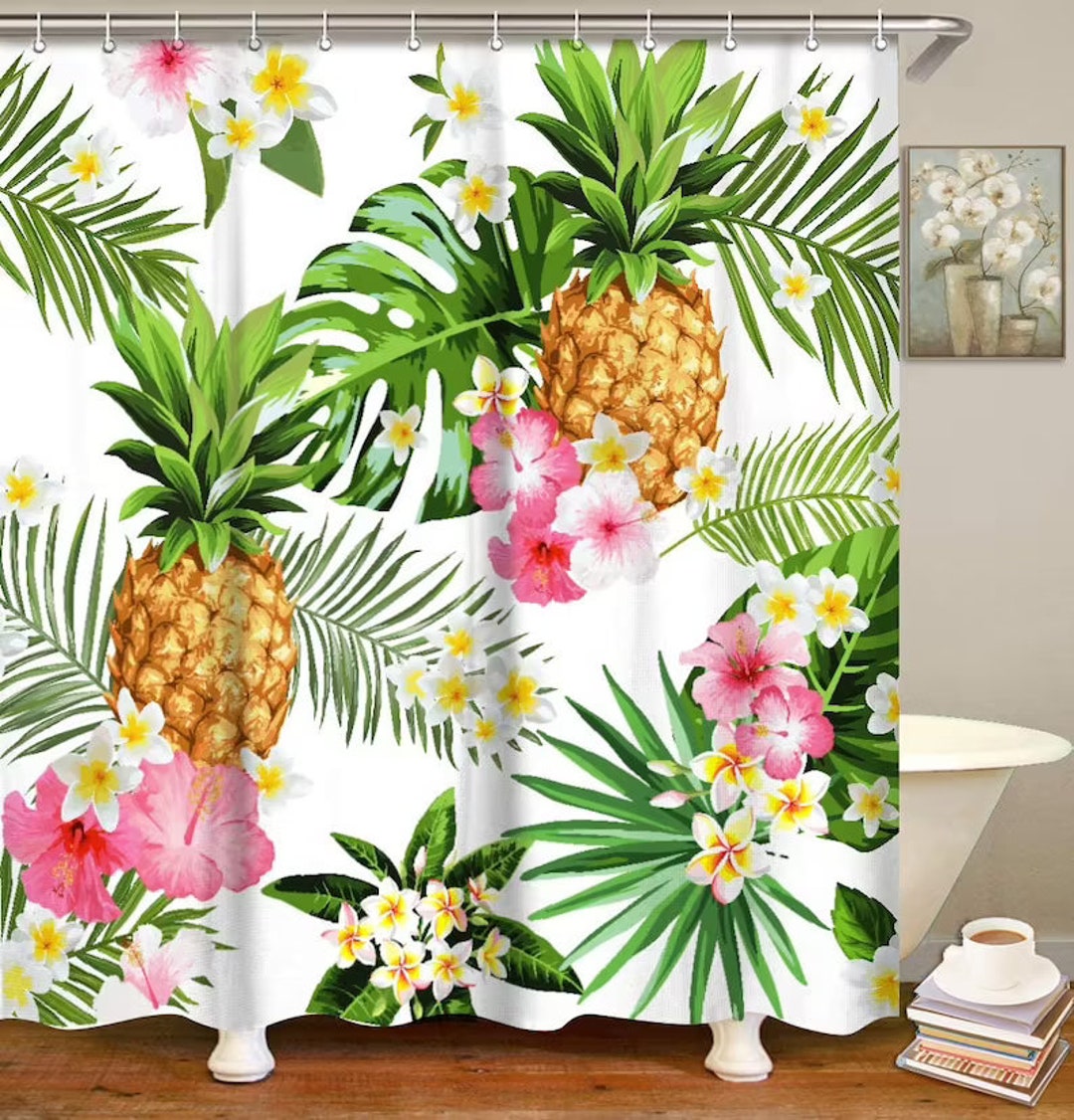 Fruits Shower Curtain,summer Curtain,pineapple Shower Curtain,polyester  Waterproof Shower Curtain,bathroom Curtain -  Canada