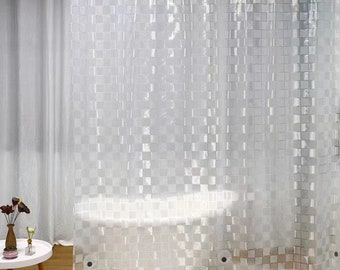 Ensemble de rideaux de douche translucides avec crochets imperméable moderne rideau de douche tissu salle de bain rideaux de douche cadeau de remise des diplômes