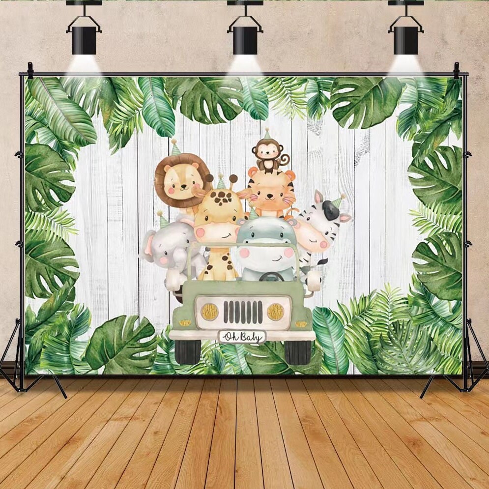 Jungle Safari Theme Party Photography Background Baby Shower