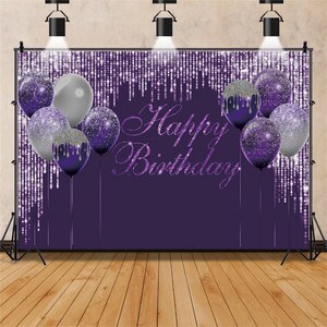 Birthday Backdrop Silver Purple Glitter Fireworks Backdrop for Wedding Birthday Baby Shower Party Cake Table Decor Custom Backdrop