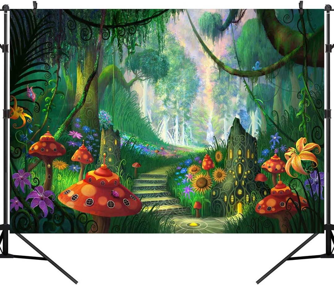 Fantasy Backdrops Simple Fantasy Magic Wonderland Backdrop Spring Forest Fairy Background for ...
