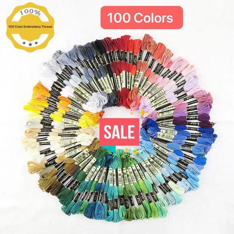 50100 colors embroidery diy set embroidery cotton thread european-style three-dimensional cotton thread cross-stitch various rainbow colour