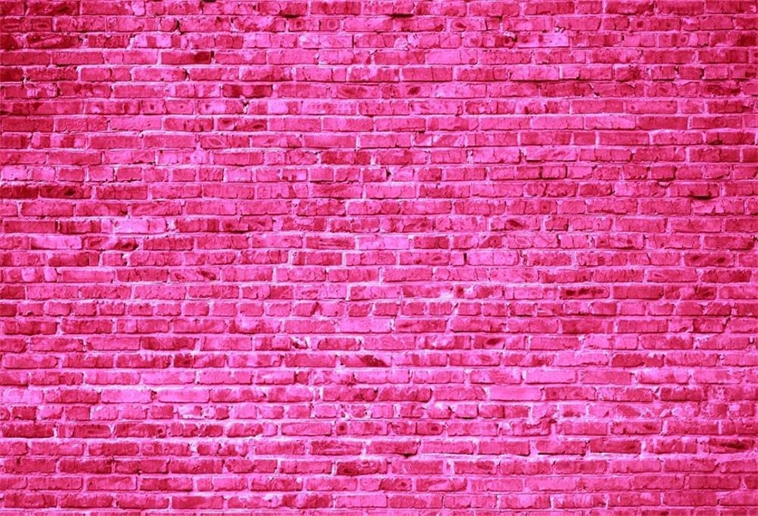 Pink Brick Wall Backdrop Baby Shower Birthday Wedding Party Etsy