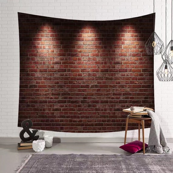 Vintage Brick Wall Tapestry Wall Hanging Tapestry Home Decor Etsy