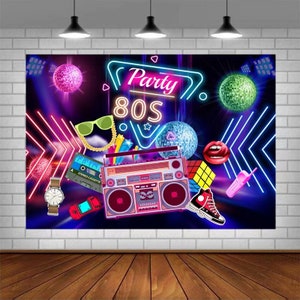 80s Disco Party Decorations Backdrop Dance Party Backdrop70s - Etsy