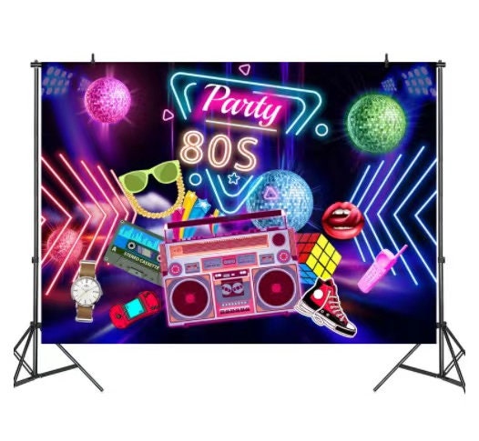 80s Party Backdrop Disco Theme Retro Style Photo Backdrop 80's Birthda –  dreamybackdrop
