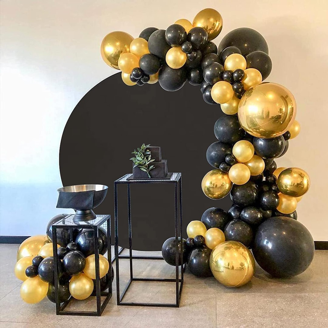 Round Black Backdrop Polyester Round Photo Backdrops Circle Background