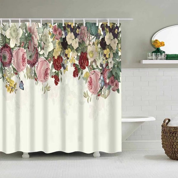 Floral Shower Curtains Etsy