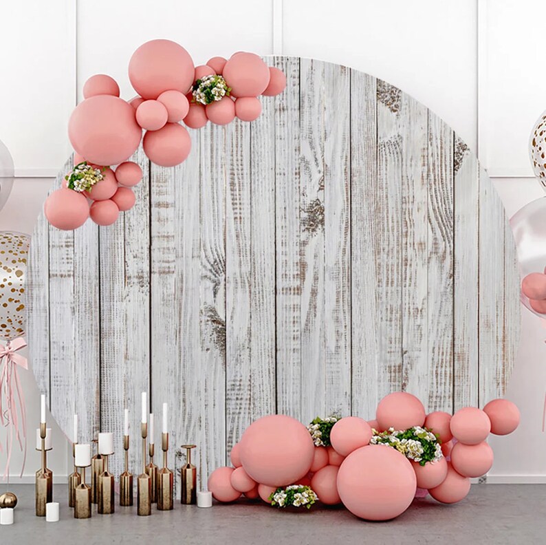Custom Round Backdrop Rustic Style Wood Board Wooden Backdrop Etsy UK