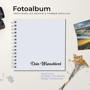 Fotoalbum - Light Blue - Personalisierung möglich | Spiralbindung | 300gr Fotokarton