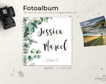 Fotoalbum Hochzeit personalisiert  -  | Spiralbindung | sehr beliebt als Erinnerungsalbum oder Gästebuch