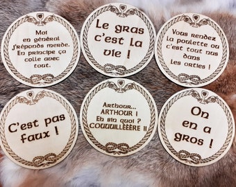 Lot de 6 sous-verres Kaamelott