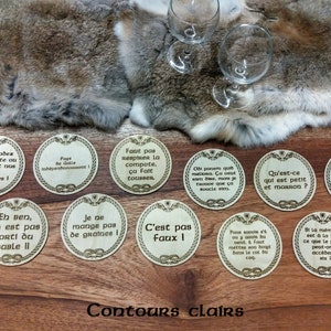 set of 6 coasters to compose Kaamelott the series image 2