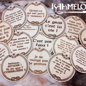 set of 6 coasters to compose Kaamelott the series image 1