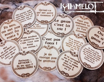 set of 6 coasters to compose Kaamelott the series