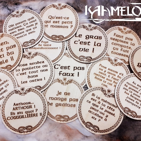 lot de 6 sous-verres à composer Kaamelott la série