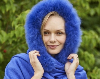 Cobalt Blue Luxury Elysée Alpaca Wool Shawl | Ethical | Sustainably Made in Peru | Lacorine