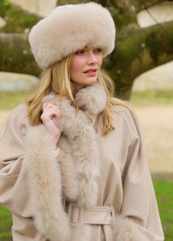 Taupe Sumac Luxury Alpaca Fur Hat | Ethical | Sustainably  display picture 3