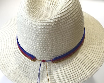 Cream Polycotton Rosita Trilby Panama Hat