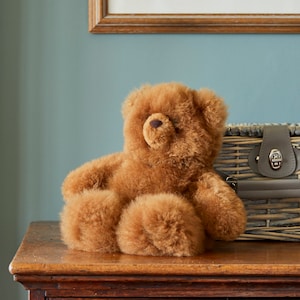 Alpaca Teddy Bear, Christmas Gifts for Teddy Lover, Stuffed Animals Toys, Peruvian Alpaca Toy | Baby Shower Gift