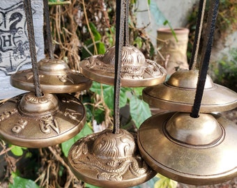 for Meditation Assistance Yhjkvl Handmade Tibetan Tingsha Tibetan Tingsha Handmade Bronzes Used for Meditation and Music 7 Cm in Diameter Unique and Unique Gift Ideas Meditation Bell