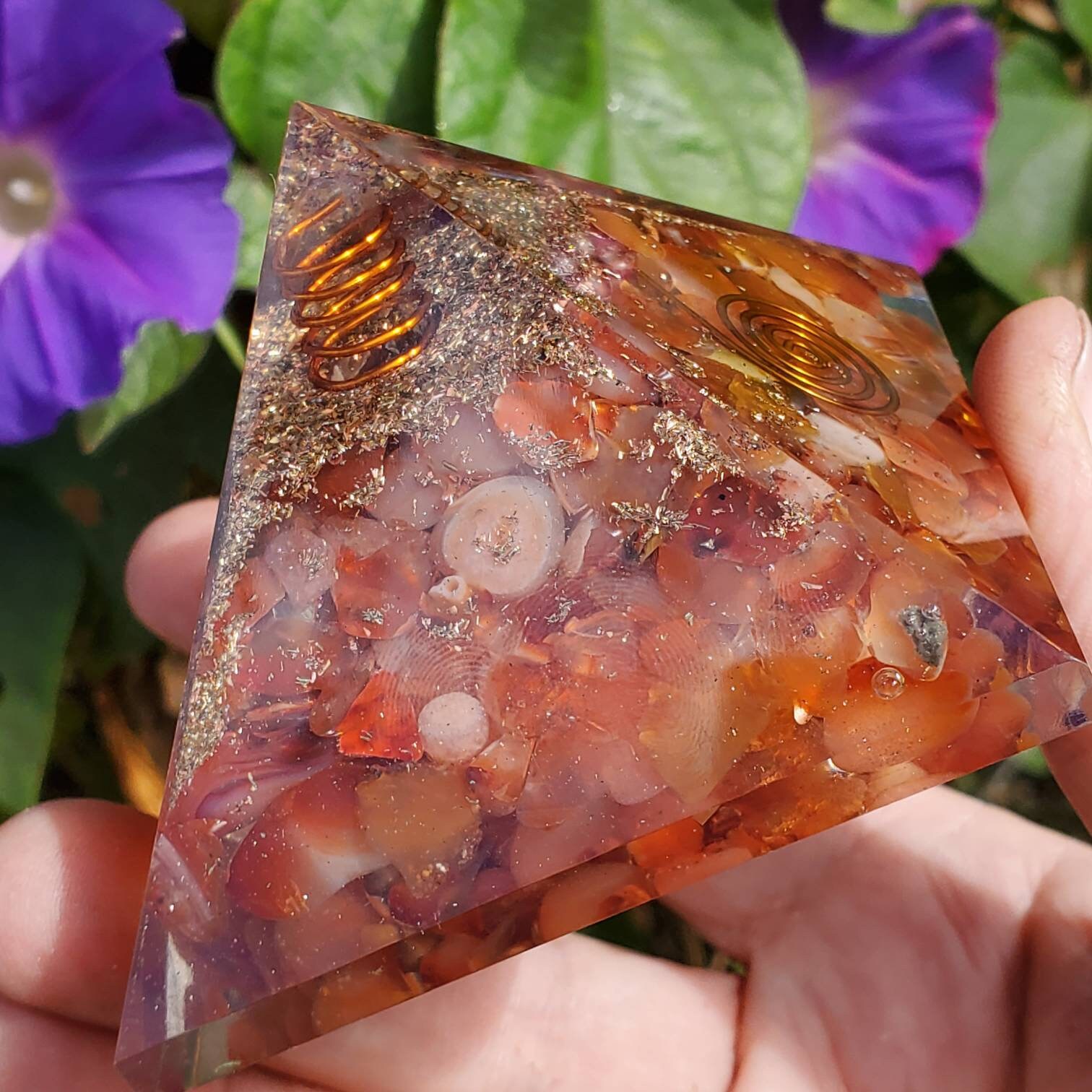 Large Orgonite Pyramids Large Orgonite Pyramids, Orgone Pyramid, Carnelian Orgonite Pyramid - Etsy