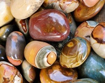 Polished Desert Jasper aka Polychrome Jasper Stones, Picture perfect Jasper for Tranquility and Protection