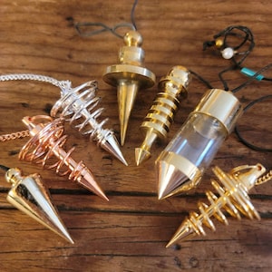 Metal Pendulums, Variety of Metal Pendulum, Metal Dousing Tools