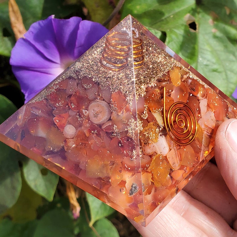 Large Orgonite Pyramids Large Orgonite Pyramids, Orgone Pyramid, Carnelian Orgonite Pyramid - Etsy