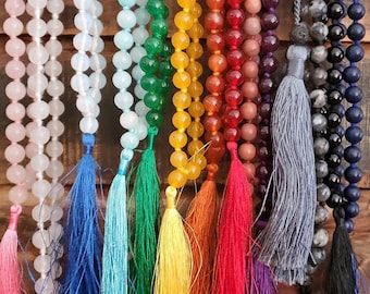 Mala Prayer Beads, Meditation Beads, 108 Mala Prayer Necklace